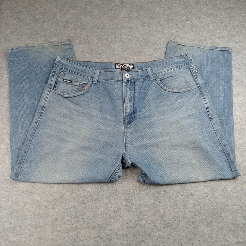 Enyce Jeans Mens 46 Blue Light Wash Baggy Relaxed Fit Denim Y2K Streetwear Style